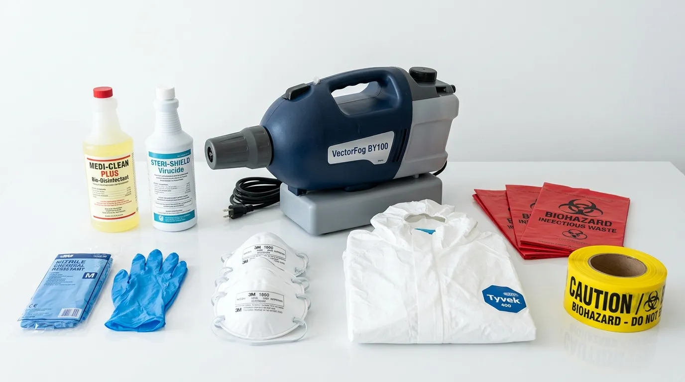 Professional biohazard remediation crew working in Morris Heights